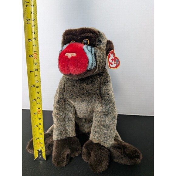 Ty Beanie Baby 2001 Cheeks The Seated Baboon - Picture 12 of 12